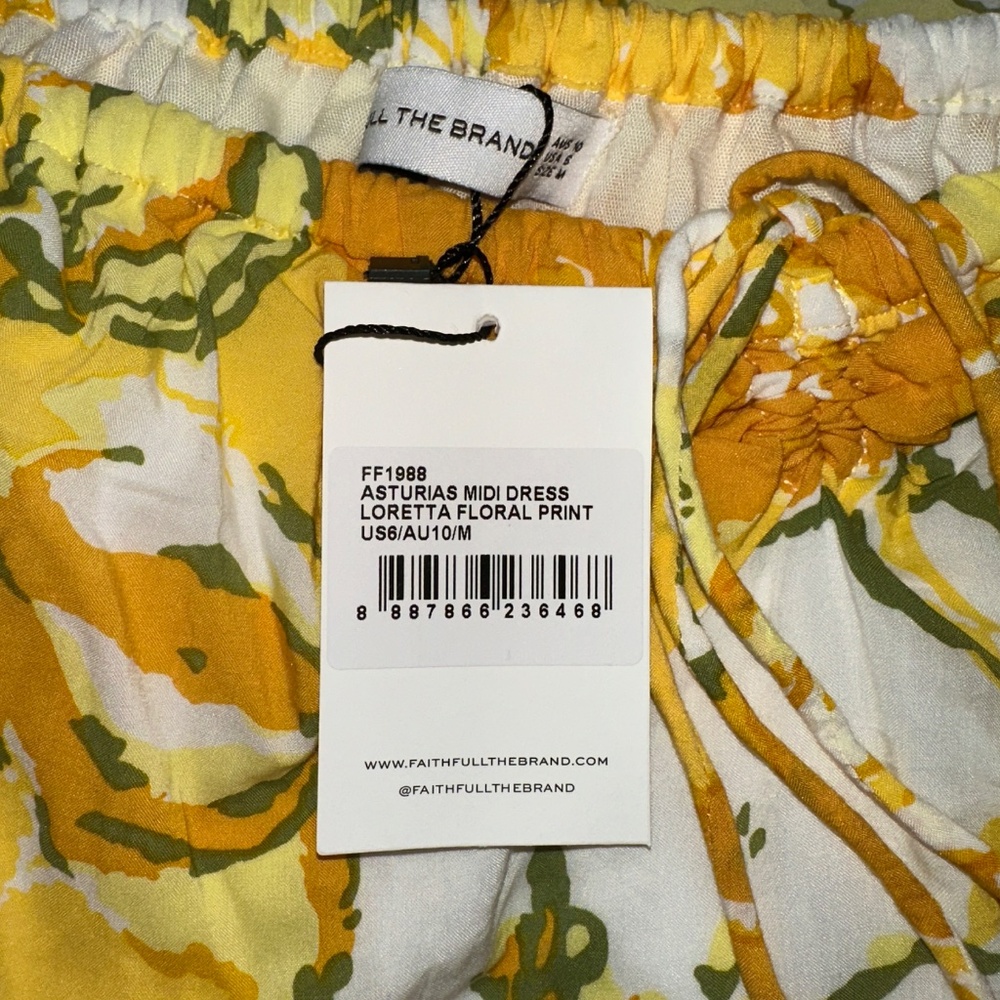 Faithfull The Brand Asturias Midi Halter Strapless Dress - Picture 7 of 7
